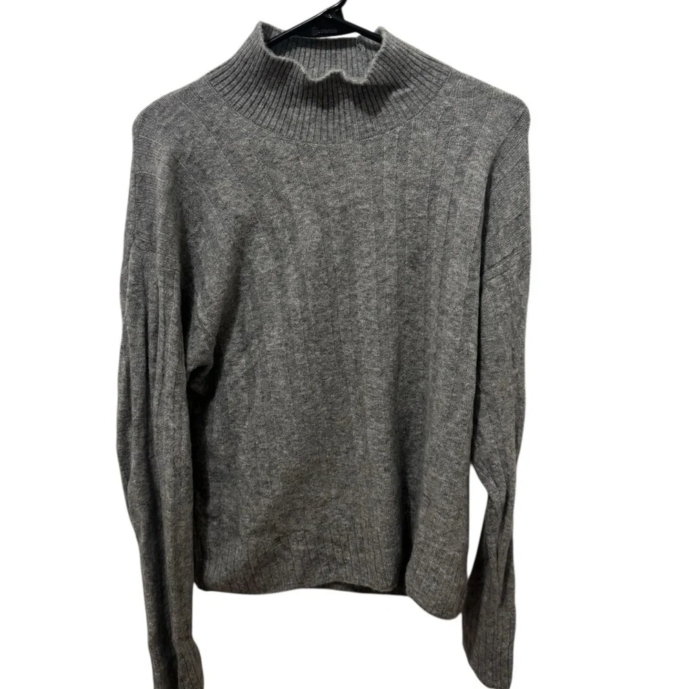 J. Crew Gray Mock Neck Sweater Size Medium